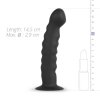 Pas Strapon sztuczny penis czarne prążkowane dildo dla par 13 cm